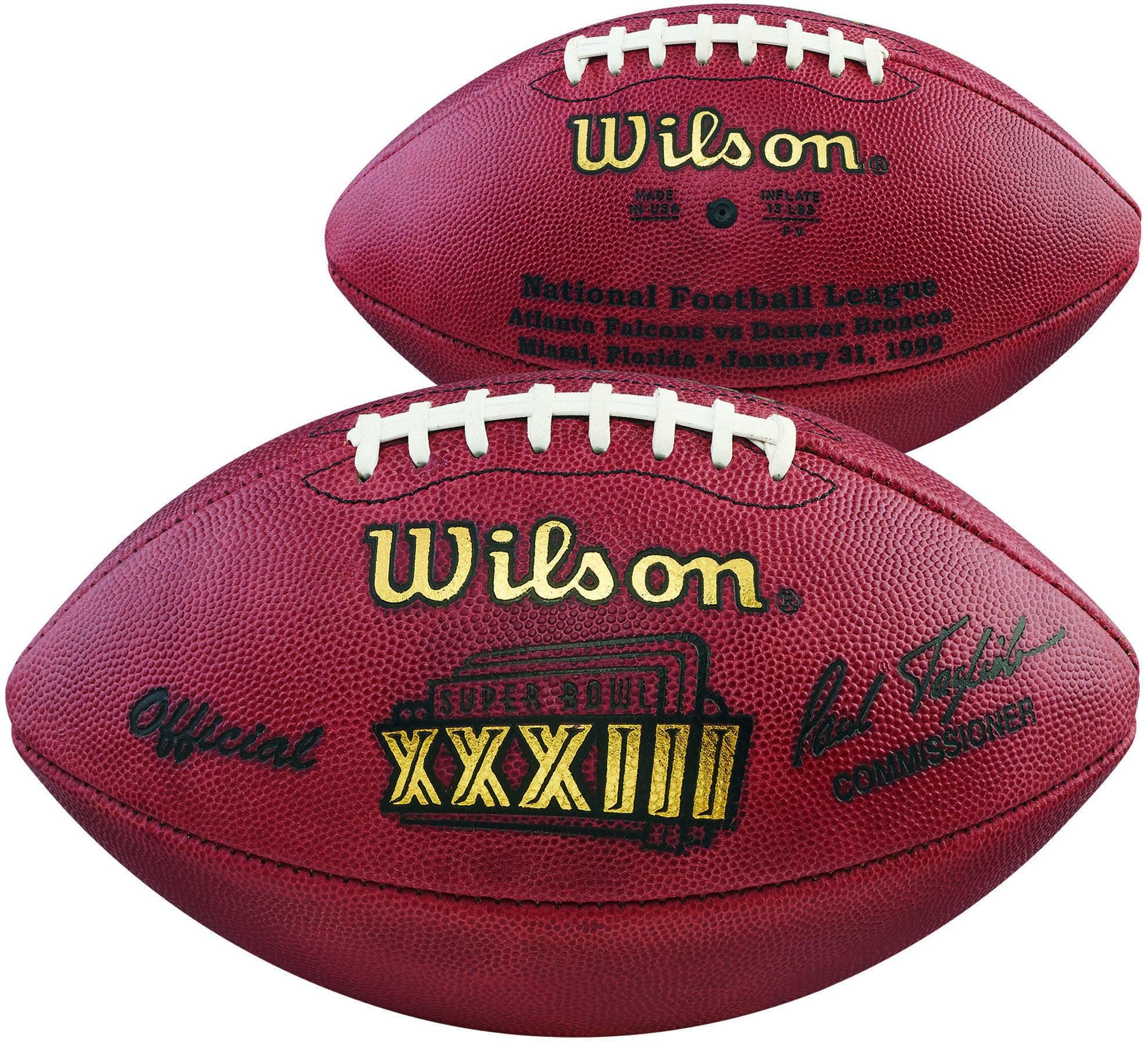 ボール Wilson NFL Authentic Game Ball Amazon.com: Super Bowl XXXIII Wilson Official Game Football - NFL